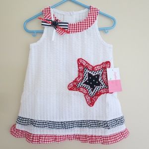 18 Months SOPHIE ROSE Seersucker Cotton Dress Red